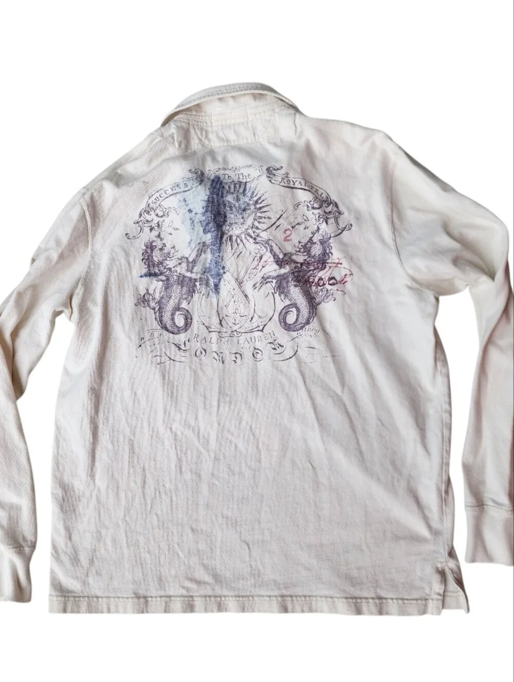 Polo Ralph Lauren Graphic Crest Rugby Shirt size Men's L